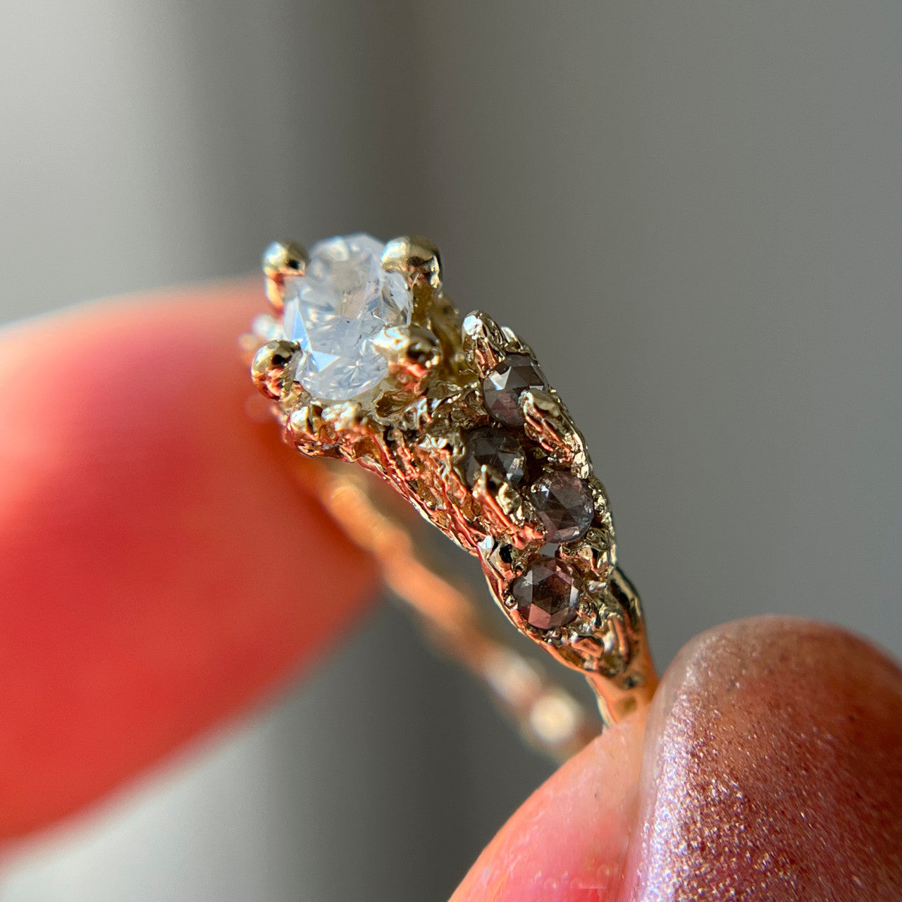 OOAK - Juniper Opalescent Diamond Ring