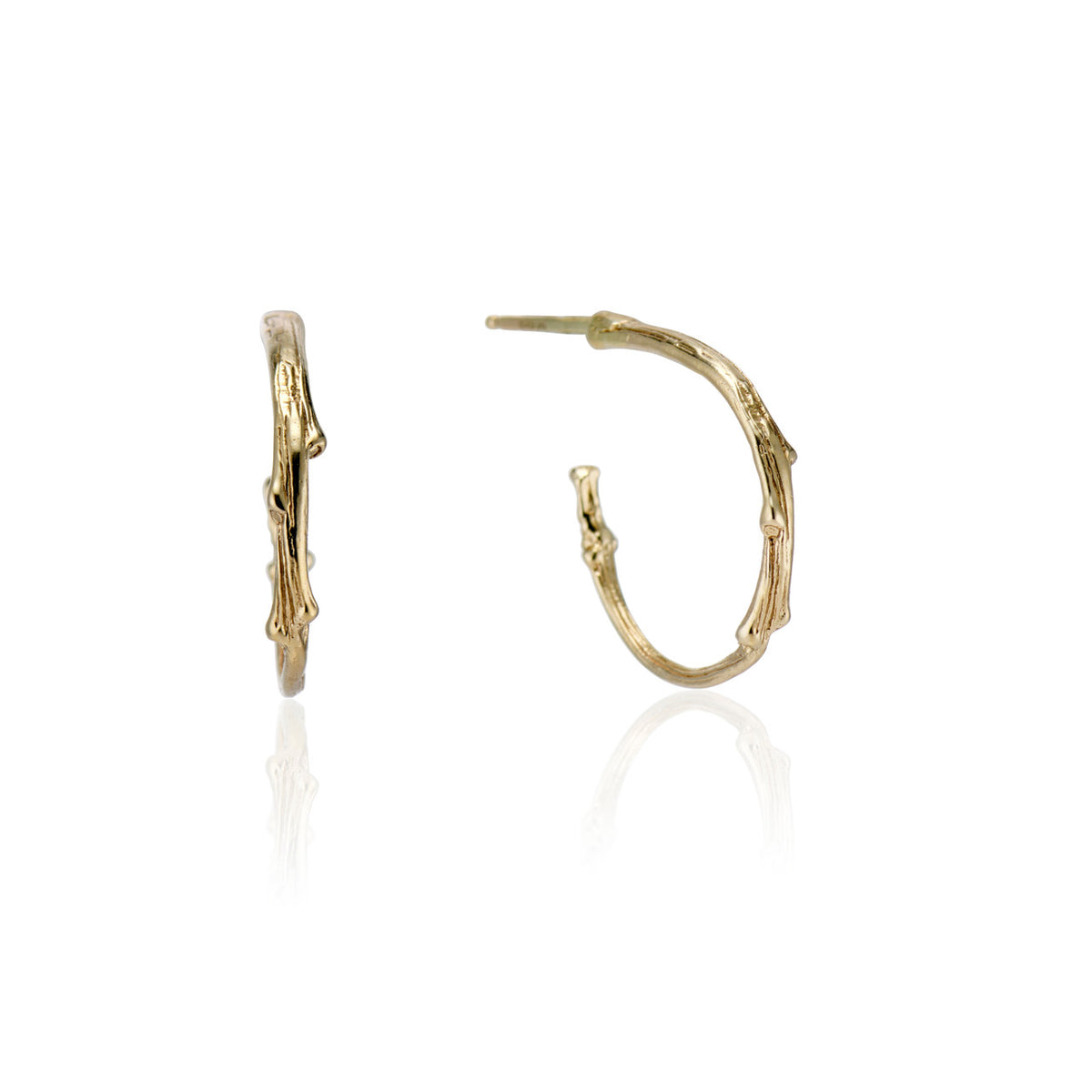 Naples hoops in 14K yellow gold by Olivia Ewing Jewelry