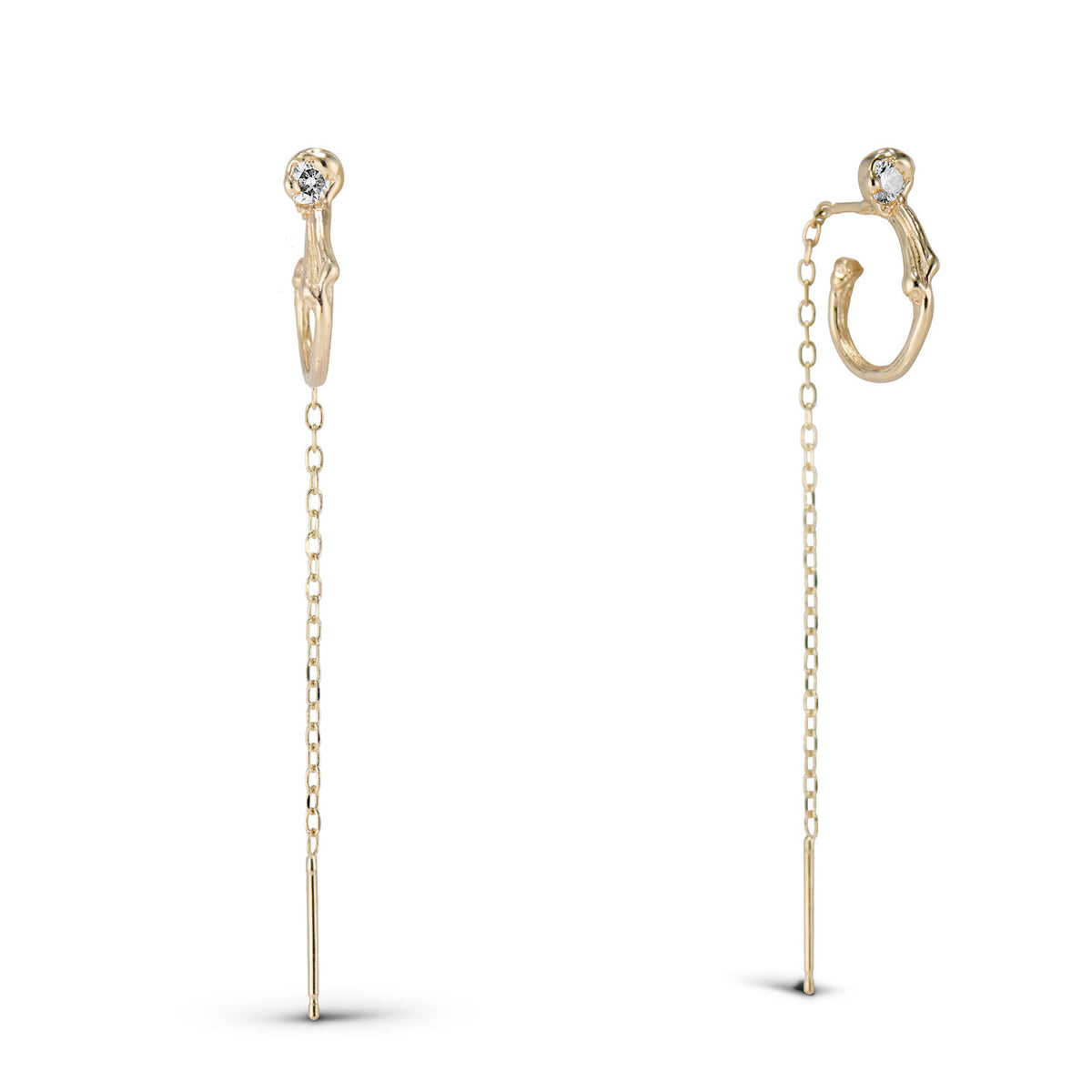 Naples Chain Hoop Earrings by Olivia Ewing Jewelry
