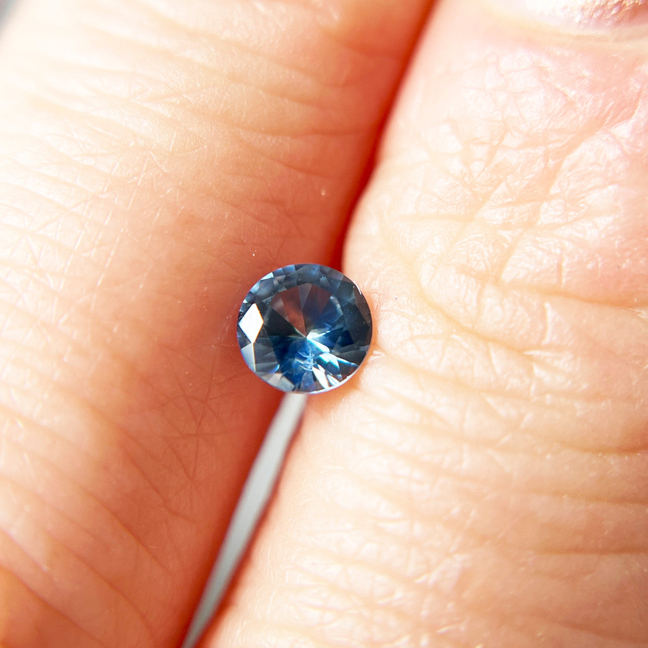 Round Denim Blue Montana Sapphire