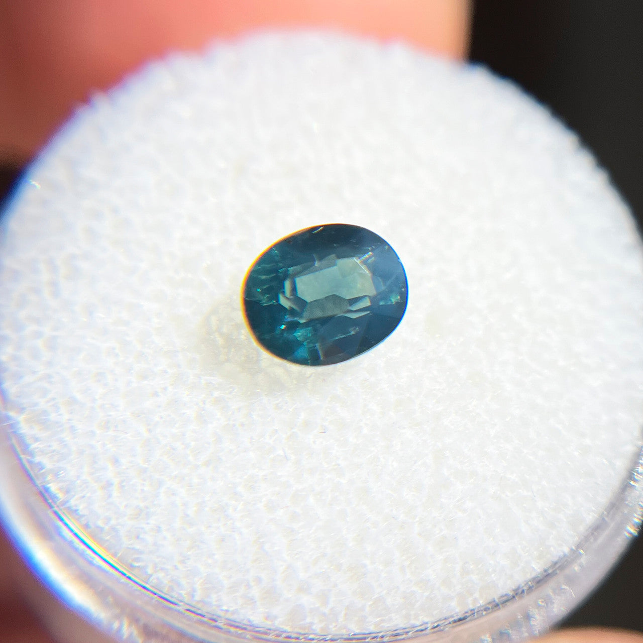 Oval Opalescent Teal Blue Sapphire