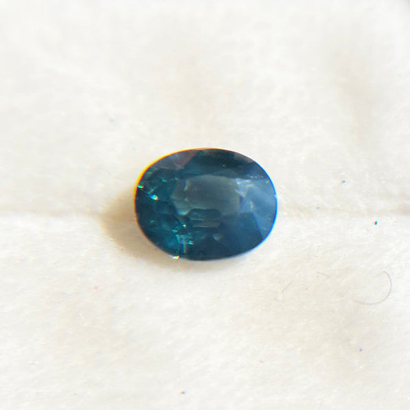 Oval Opalescent Teal Blue Sapphire