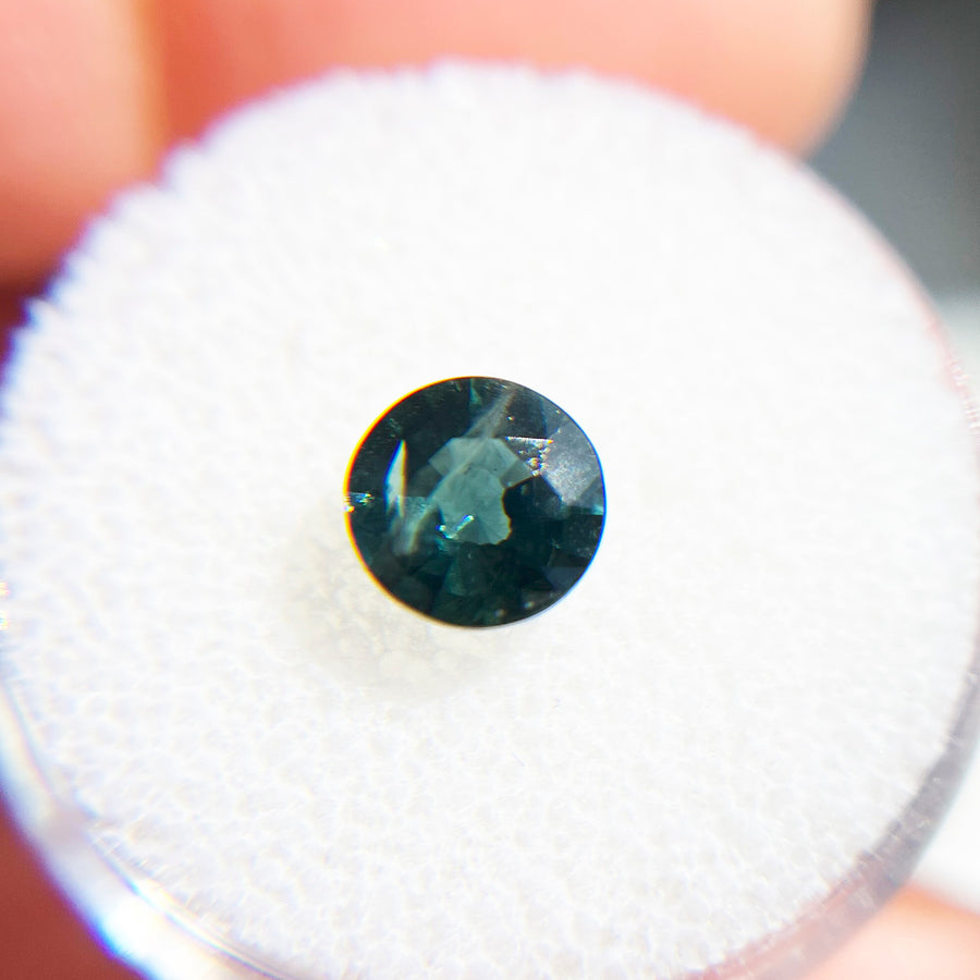 Round Blue Green Montana Sapphire
