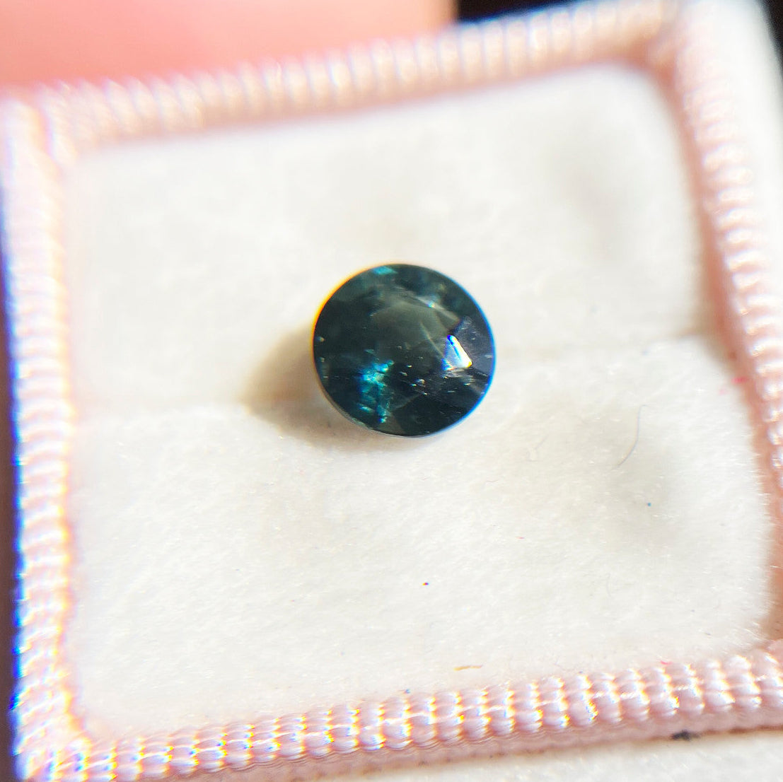 Round Blue Green Montana Sapphire