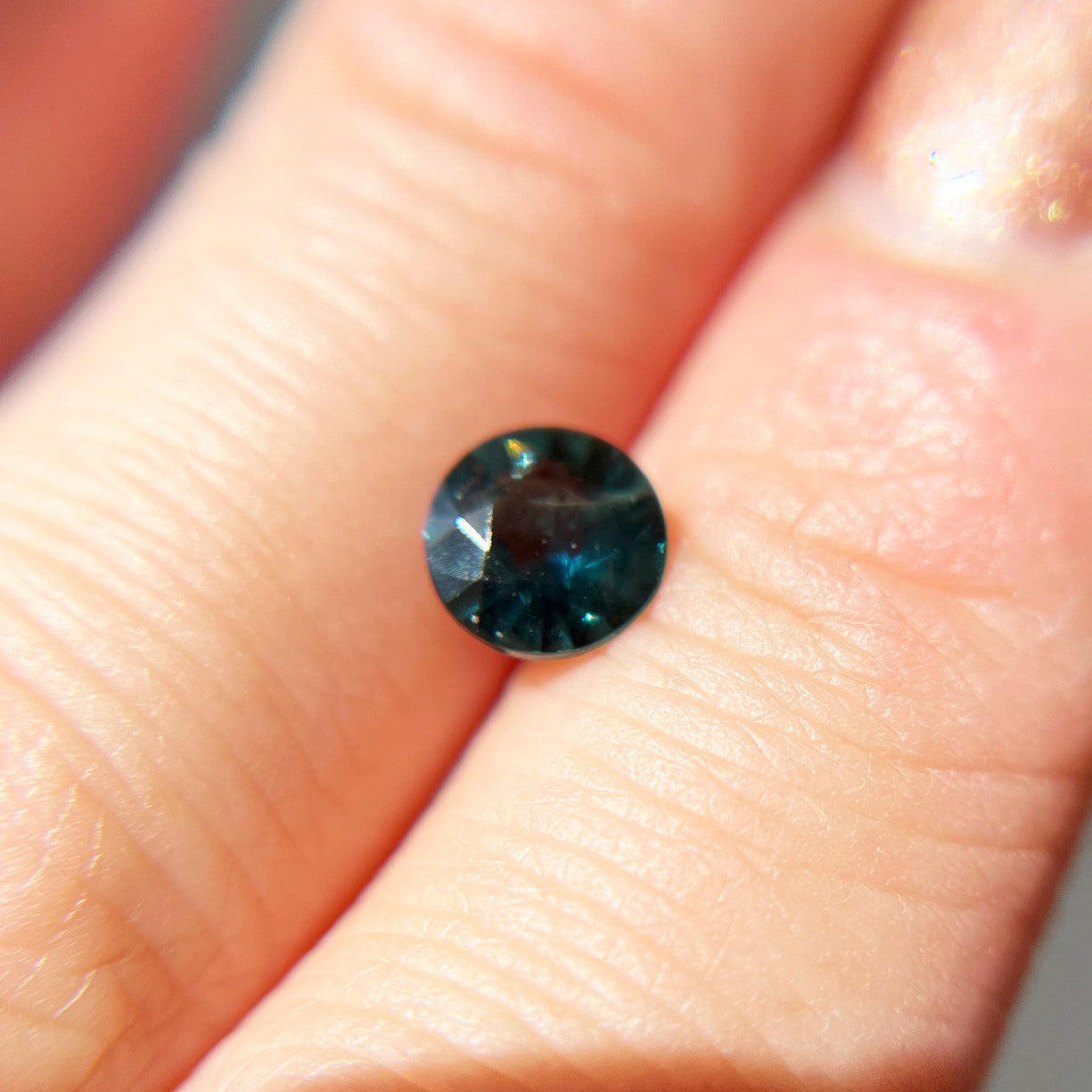 Round Blue Green Montana Sapphire