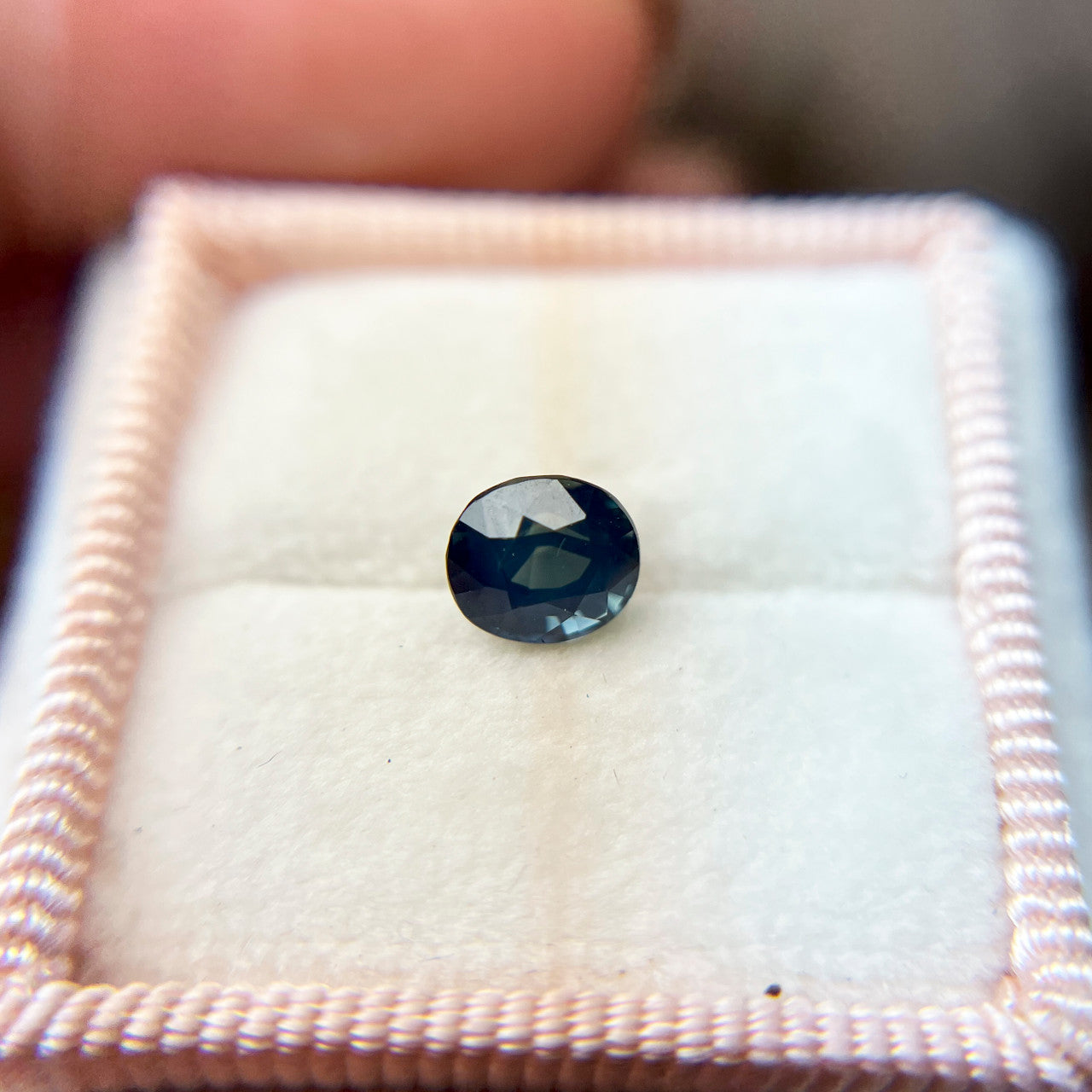 Oval Opalescent Blue Green Sapphire