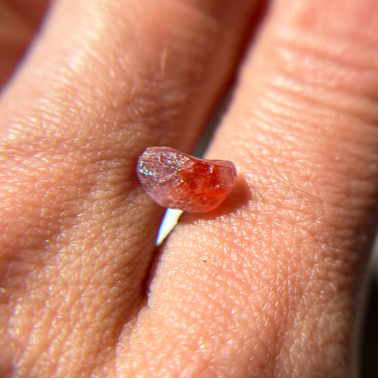 Rough Uncut Pink Orange Montana Sapphire