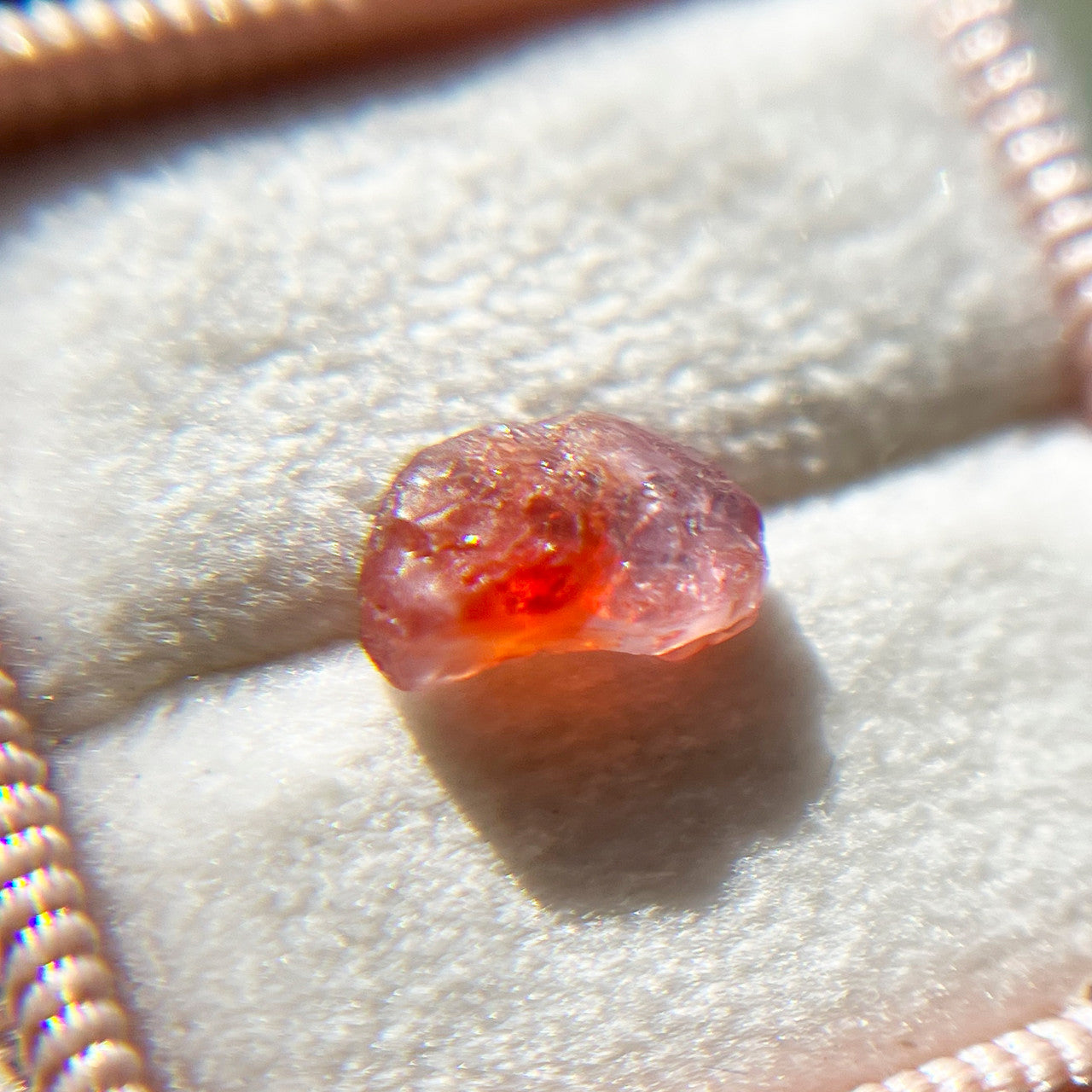 Rough Uncut Pink Orange Montana Sapphire