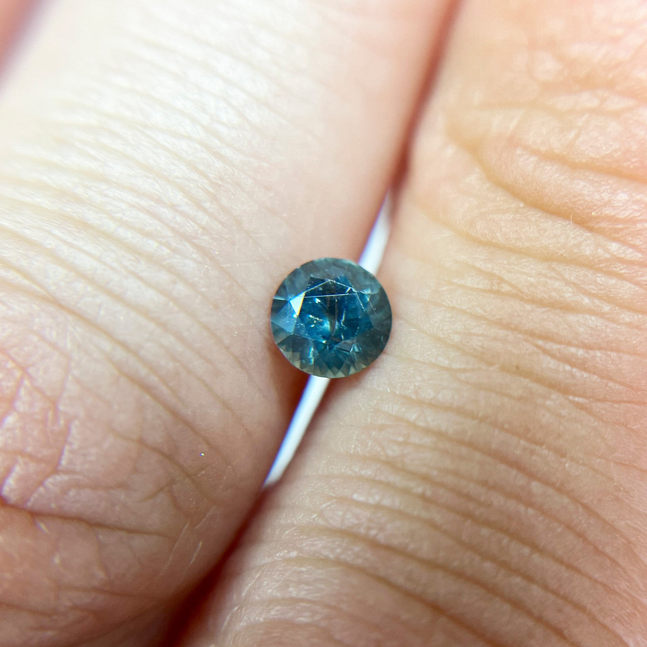 Round Teal Blue Montana Sapphire