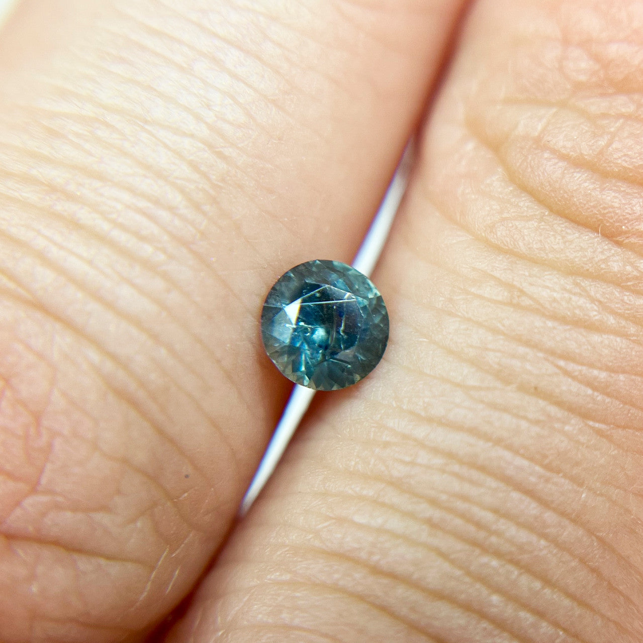 Round Teal Blue Montana Sapphire