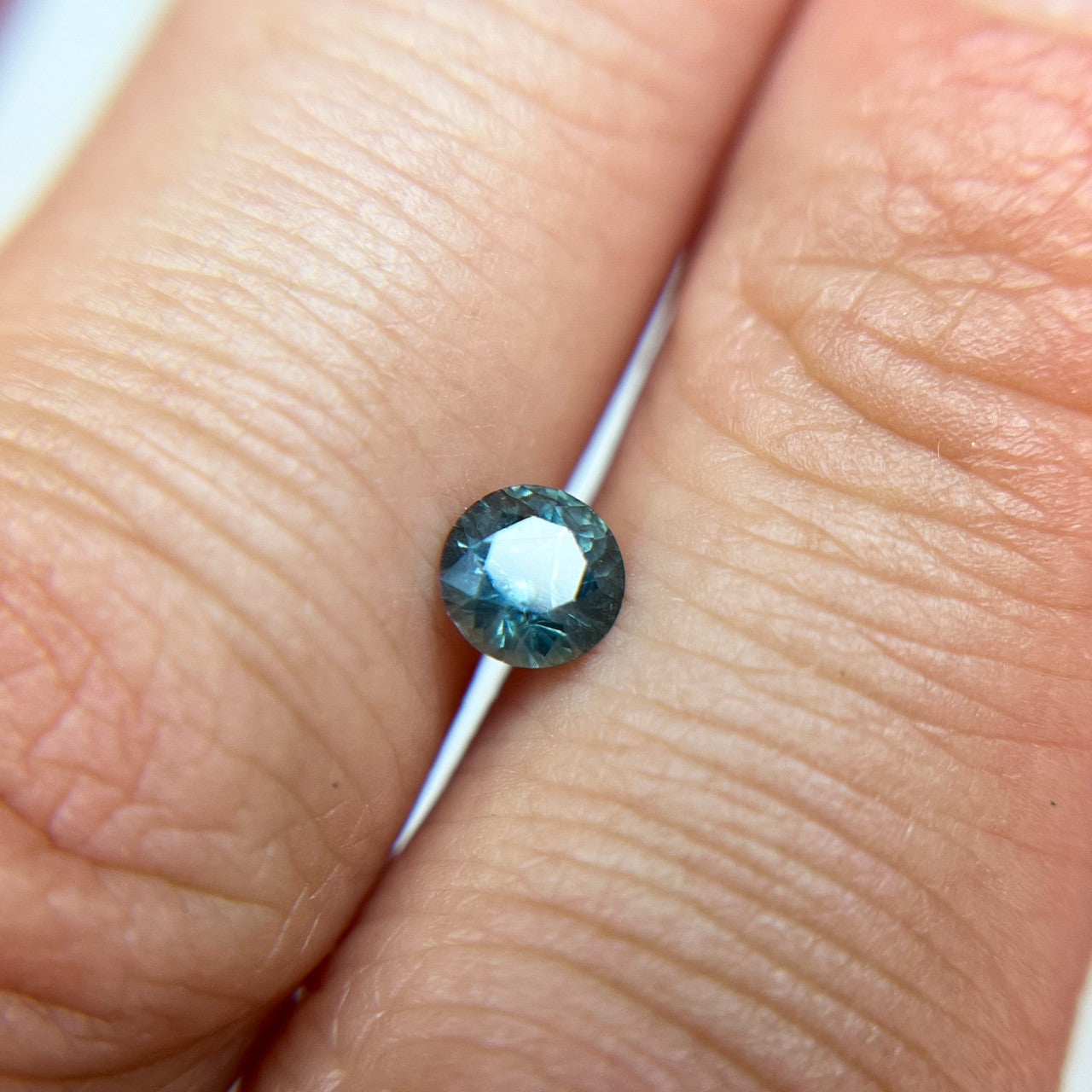 Round Teal Blue Montana Sapphire