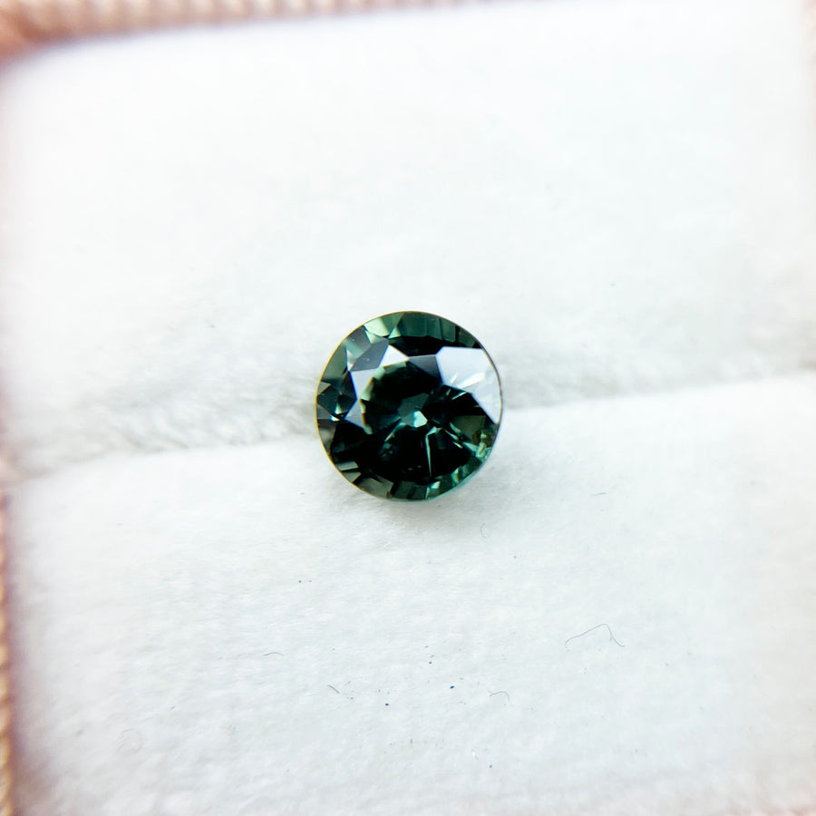 Round Dark Green Montana Sapphire