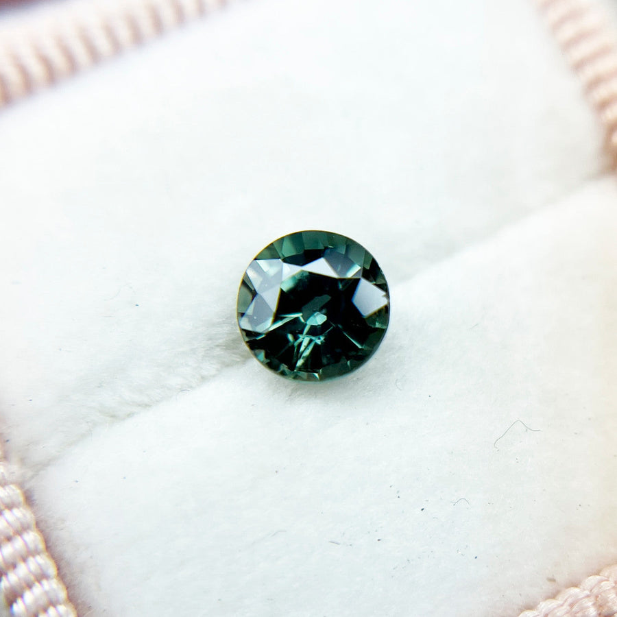 Round Dark Green Montana Sapphire