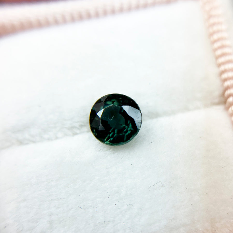 Round Teal Green Blue Montana Sapphire