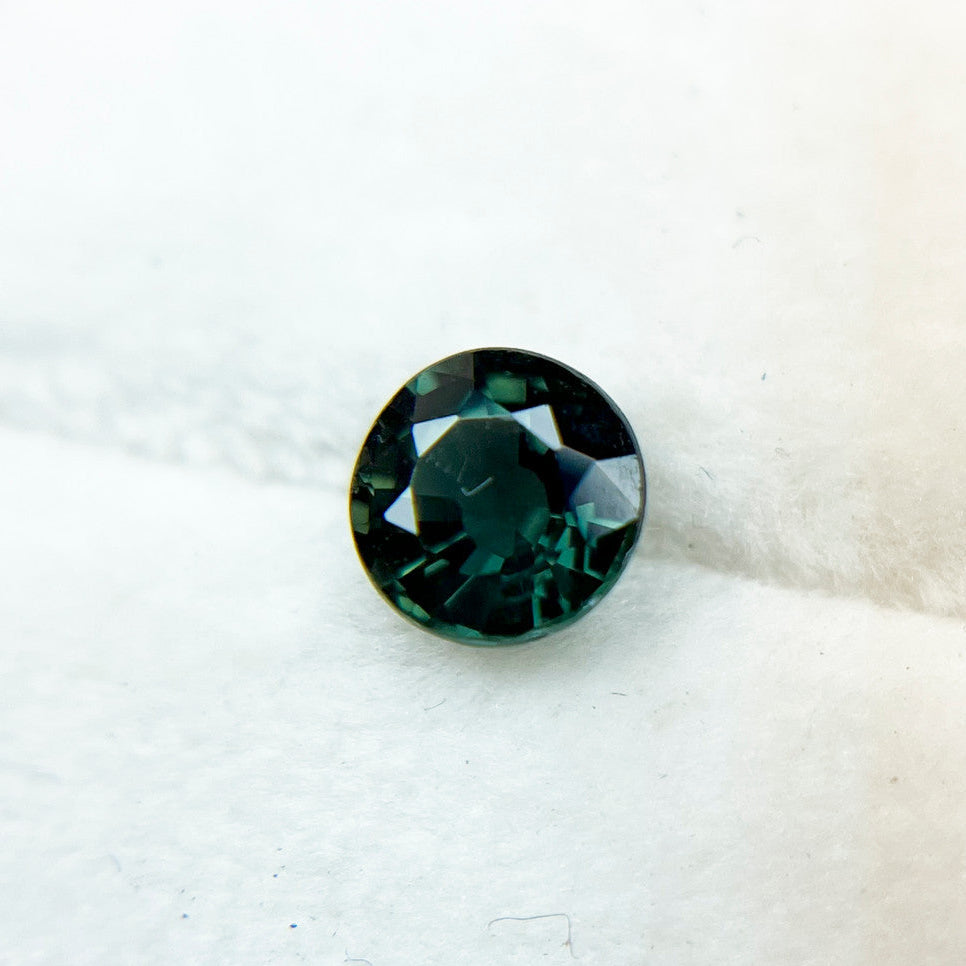 Round Teal Green Blue Montana Sapphire