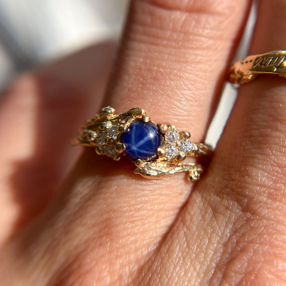 Feyre Star Sapphire Ring - Ready To Ship
