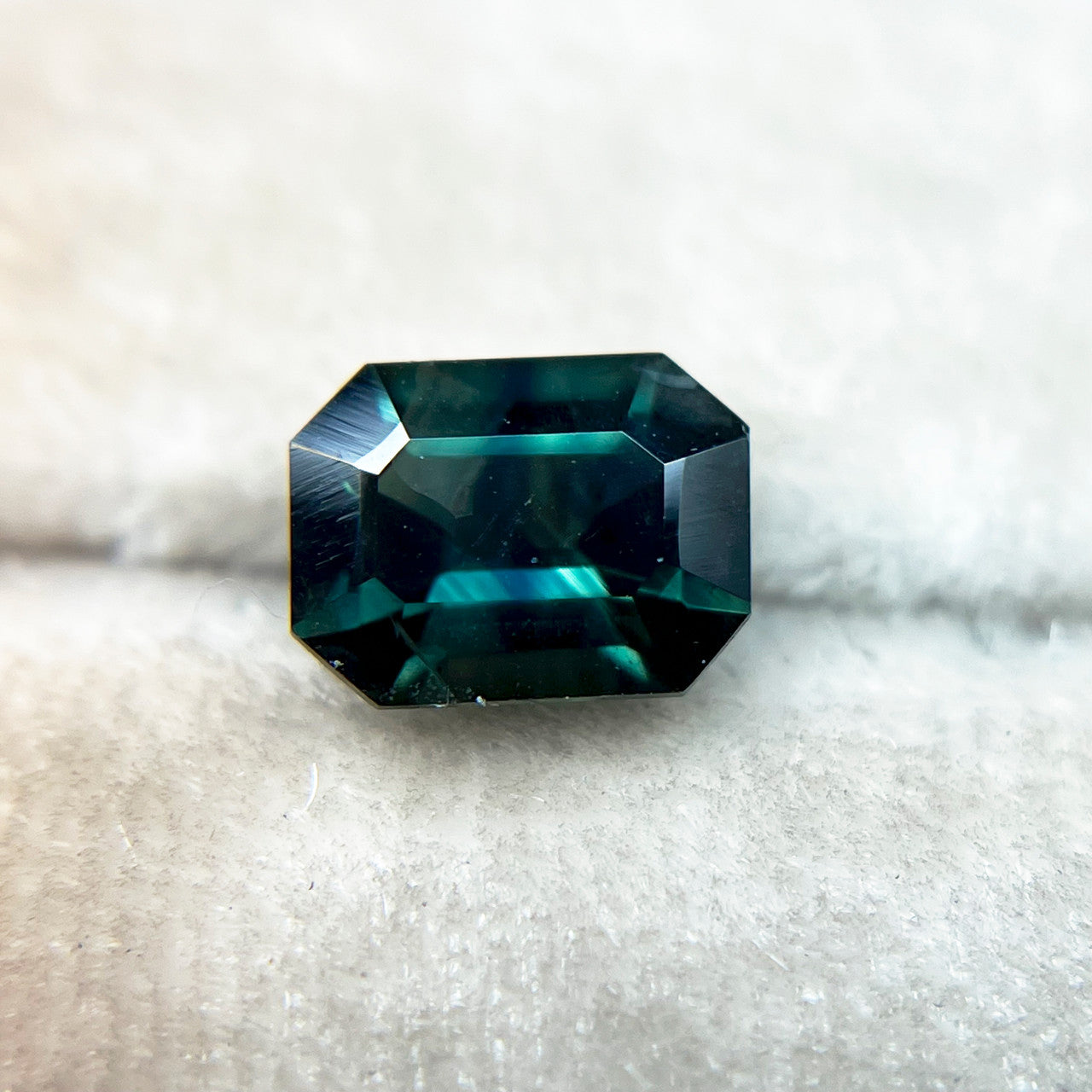Montana Sapphire Deep Green Emerald Cut