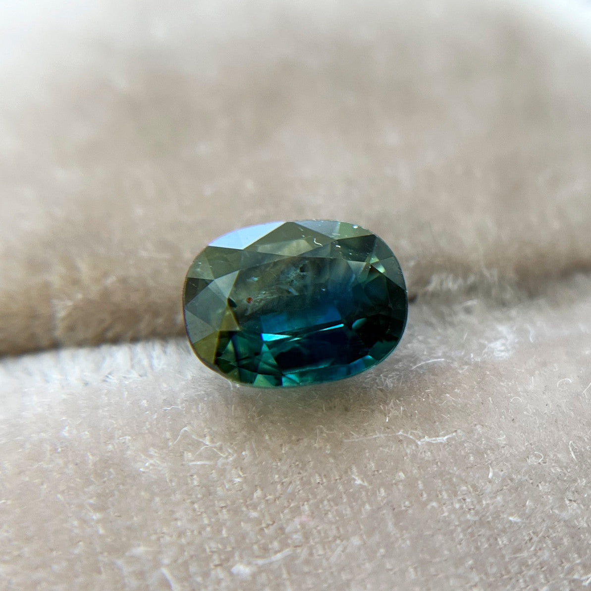 Oval Teal Green Montana Sapphire