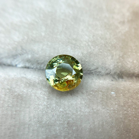 Golden Lime Green Particolour Montana Sapphire