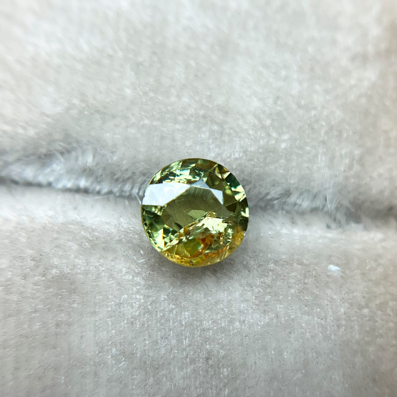 Golden Lime Green Particolour Montana Sapphire