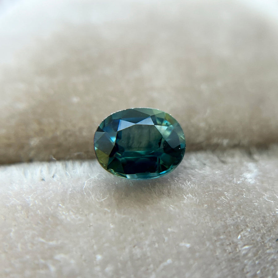 Deep Teal Oval Montana Sapphire