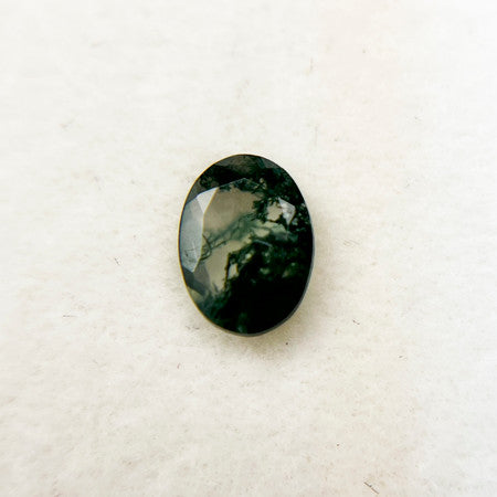 Oval Billowing Smoke Moss Agate