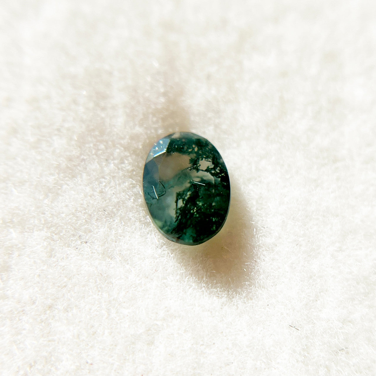 Oval Billowing Smoke Moss Agate