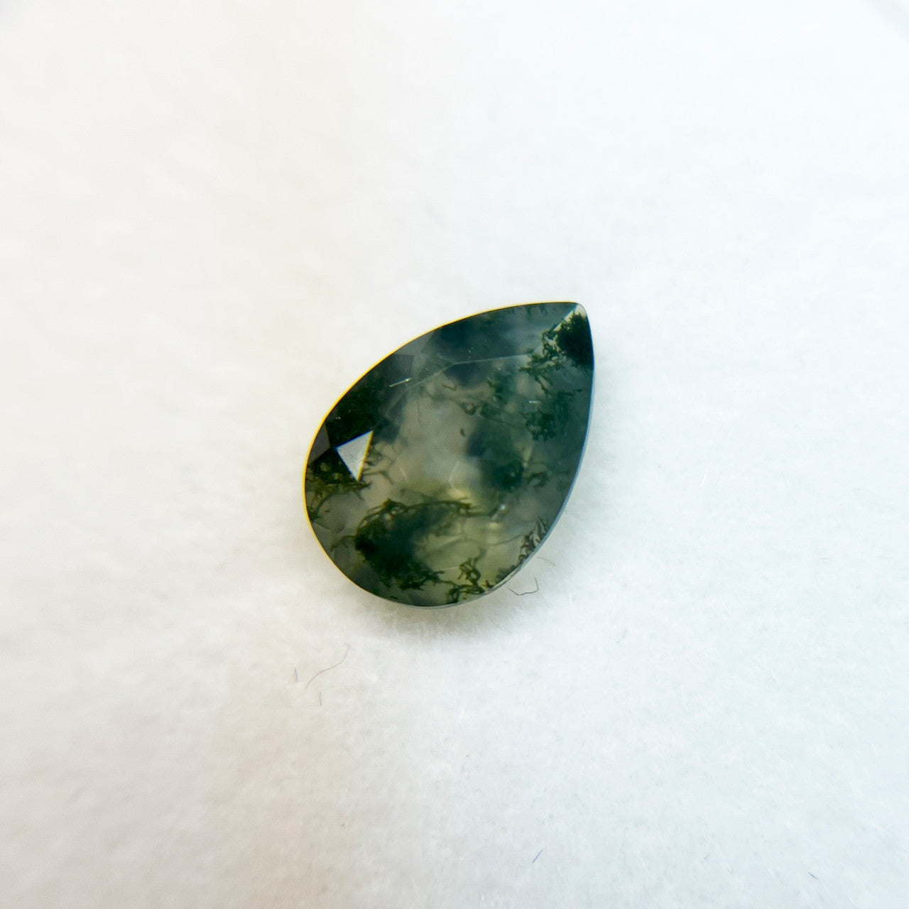 Billowing Pear Cut Moss Agate