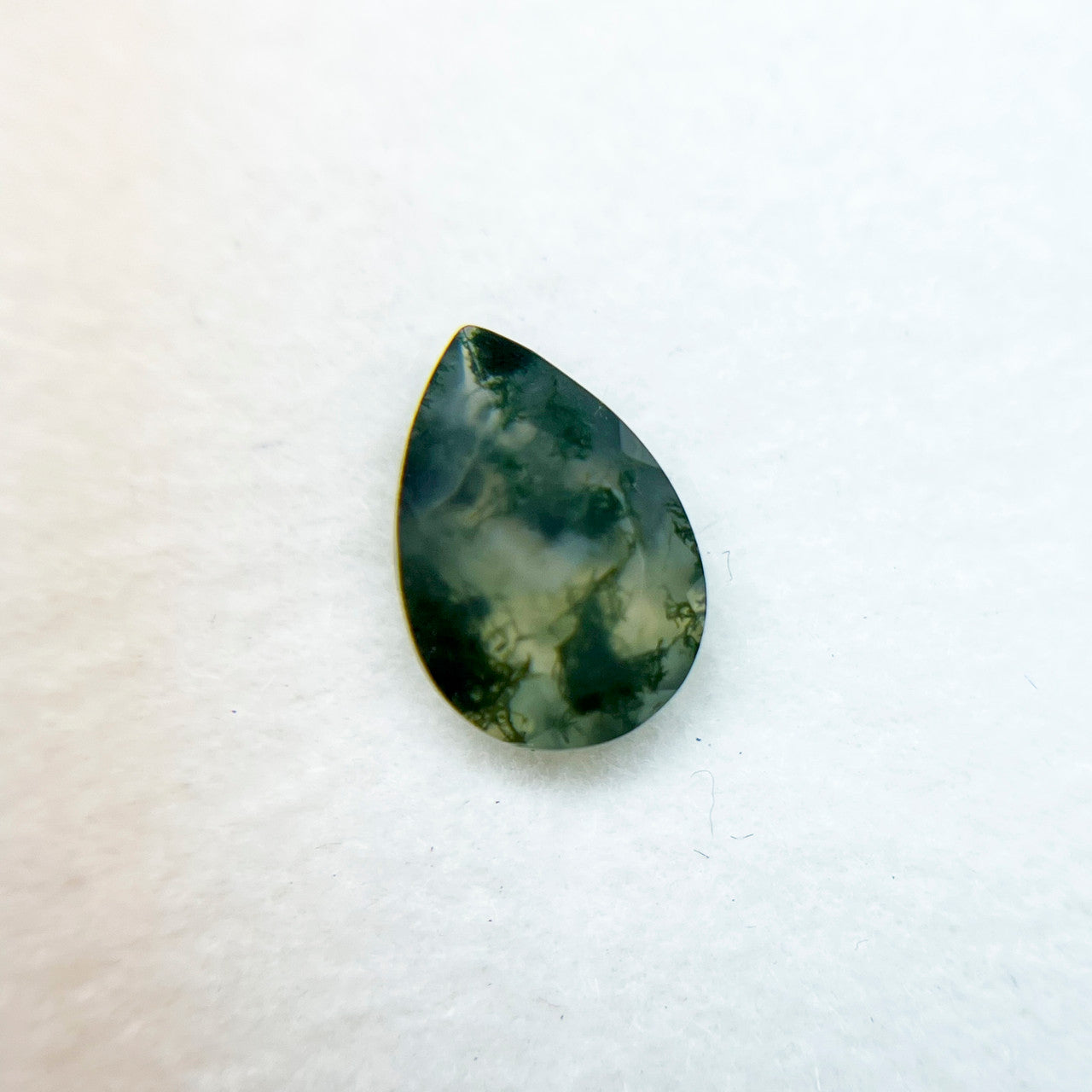 Billowing Pear Cut Moss Agate