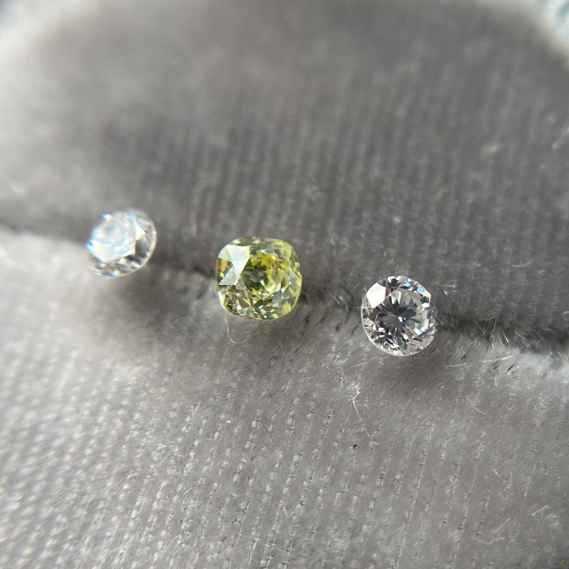 Antique Old European Cut Diamond Trio