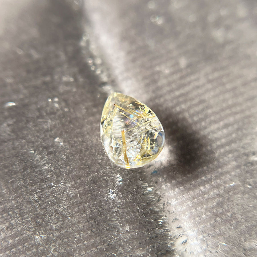 Pear Cut Gold Rutilated Quartz