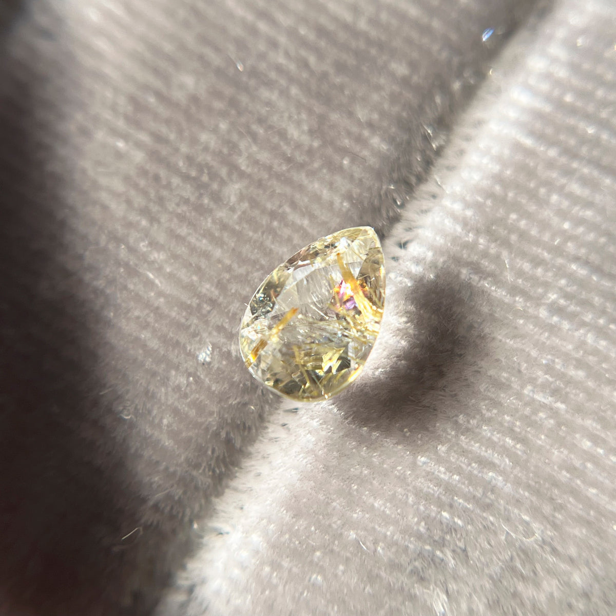 Pear Cut Gold Rutilated Quartz