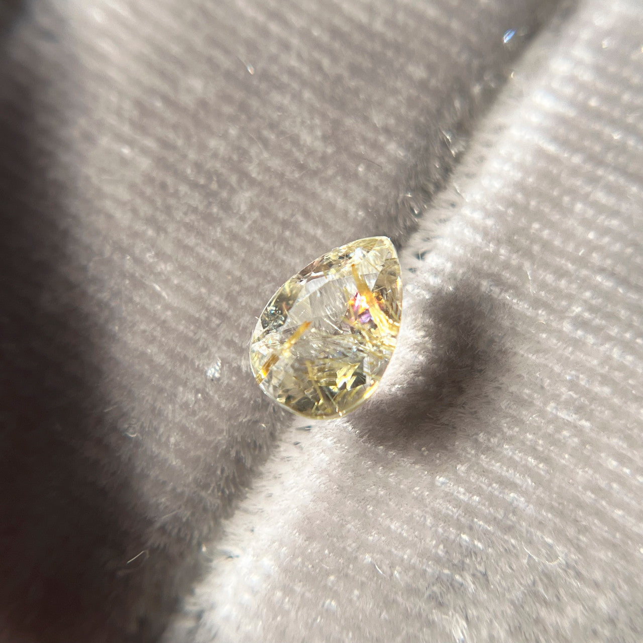 Pear Cut Gold Rutilated Quartz