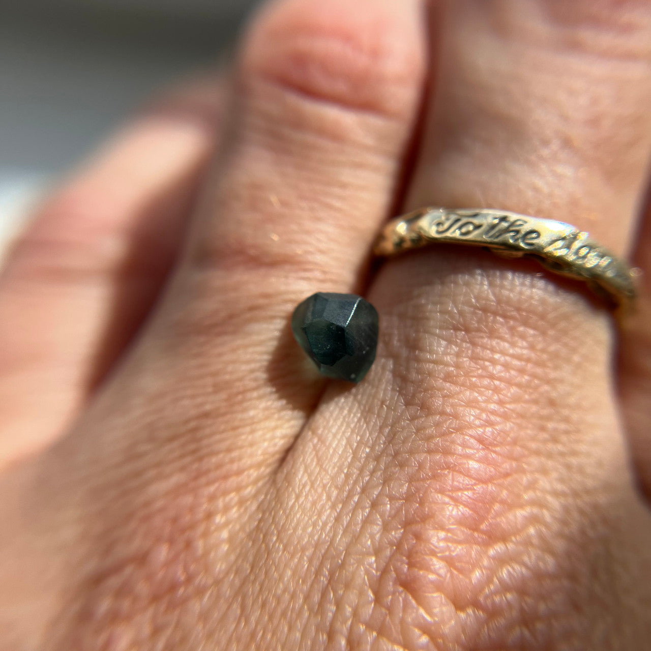 Organically Faceted Rough Australian Blue Green Sapphire
