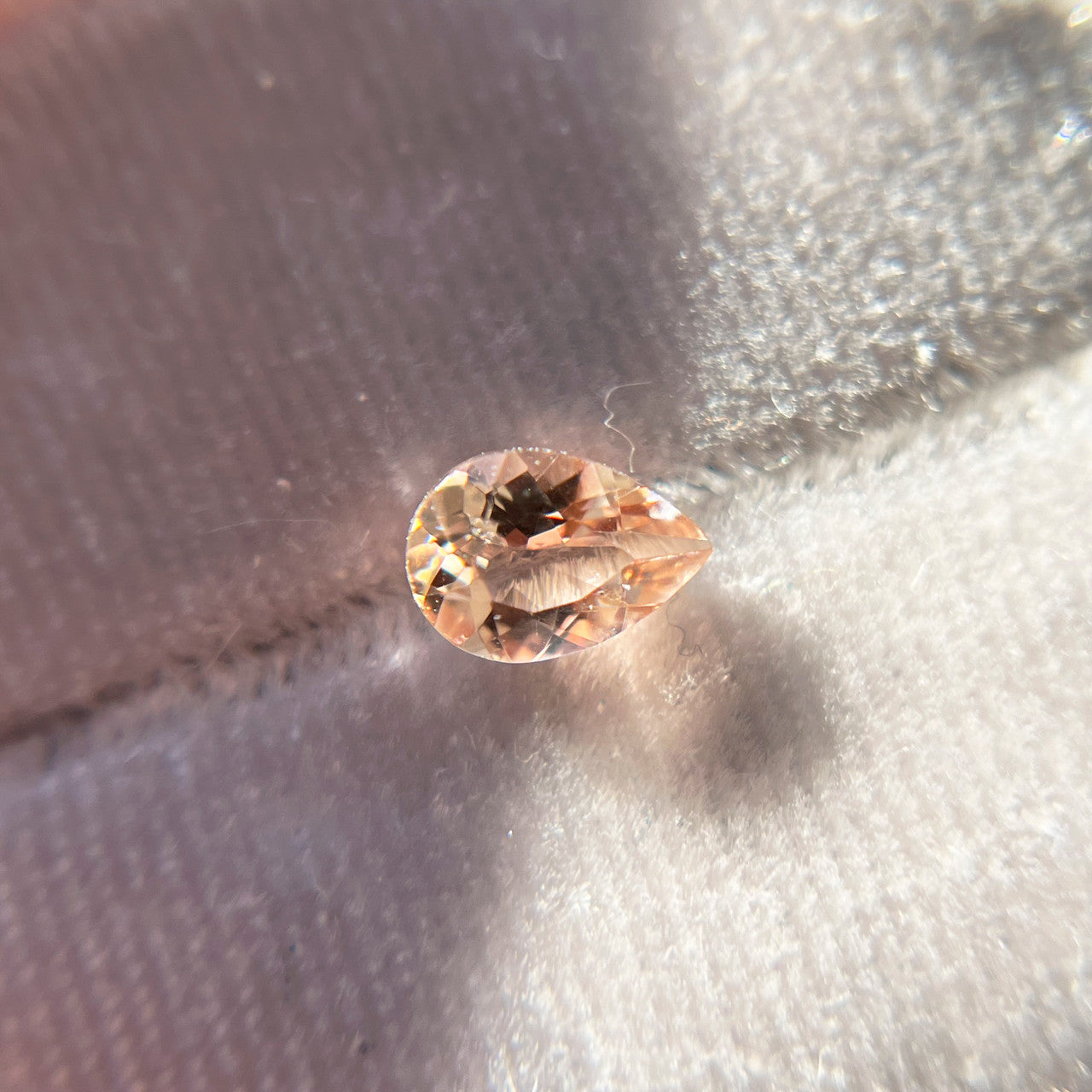 Peach Pear Cut Morganite