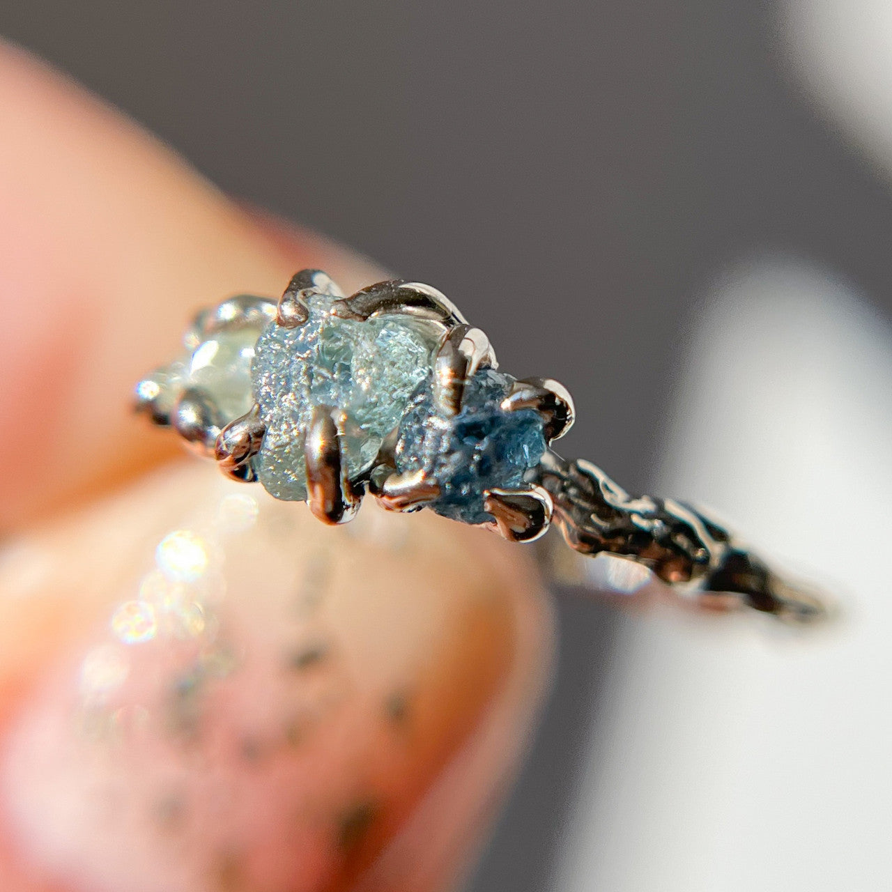 Naples Montana Sapphire Three Stone Ring (Copy - TEST)
