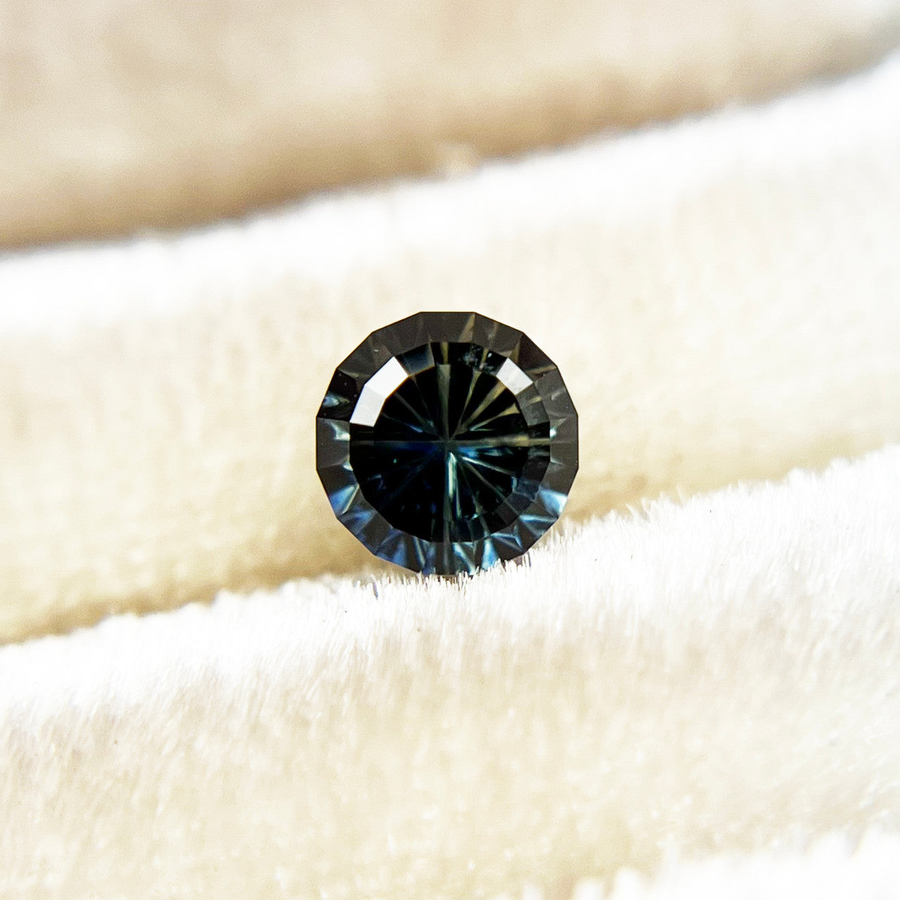 Australian Parti Color Dark Teal Sapphire StarBrite™ Cut by John Dyer