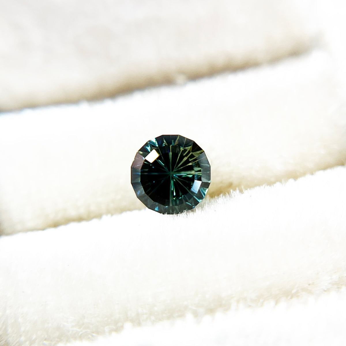 Australian Parti Color Dark Teal Sapphire StarBrite™ Cut by John Dyer