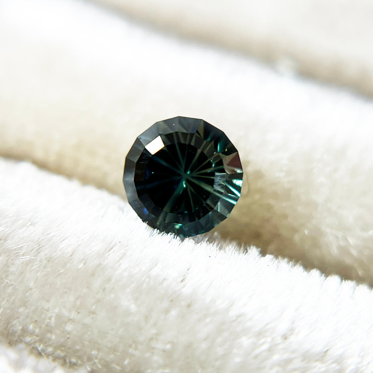 Australian Parti Color Dark Teal Sapphire StarBrite™ Cut by John Dyer