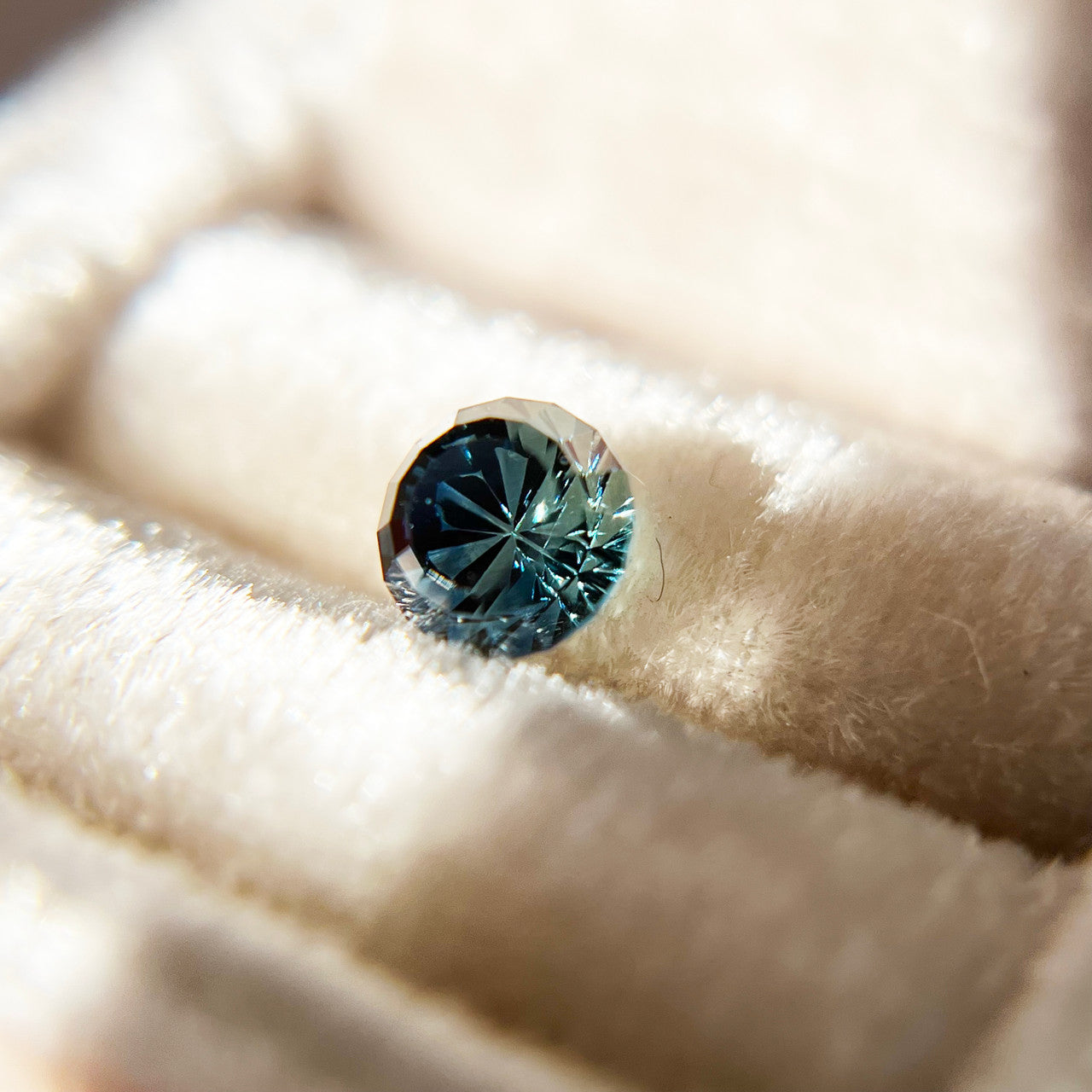 Australian Parti Color Dark Teal Sapphire StarBrite™ Cut by John Dyer
