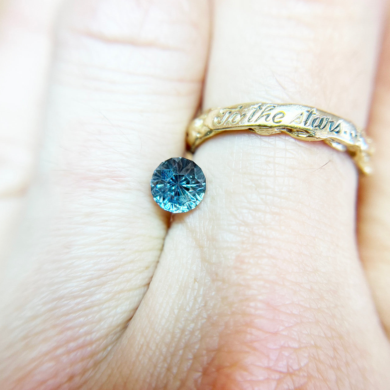 Parti Color Teal Sapphire StarBrite™ Cut by John Dyer