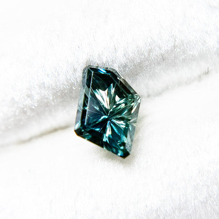 Teal Sapphire Freeform Star Brite™ Cut by John Dyer