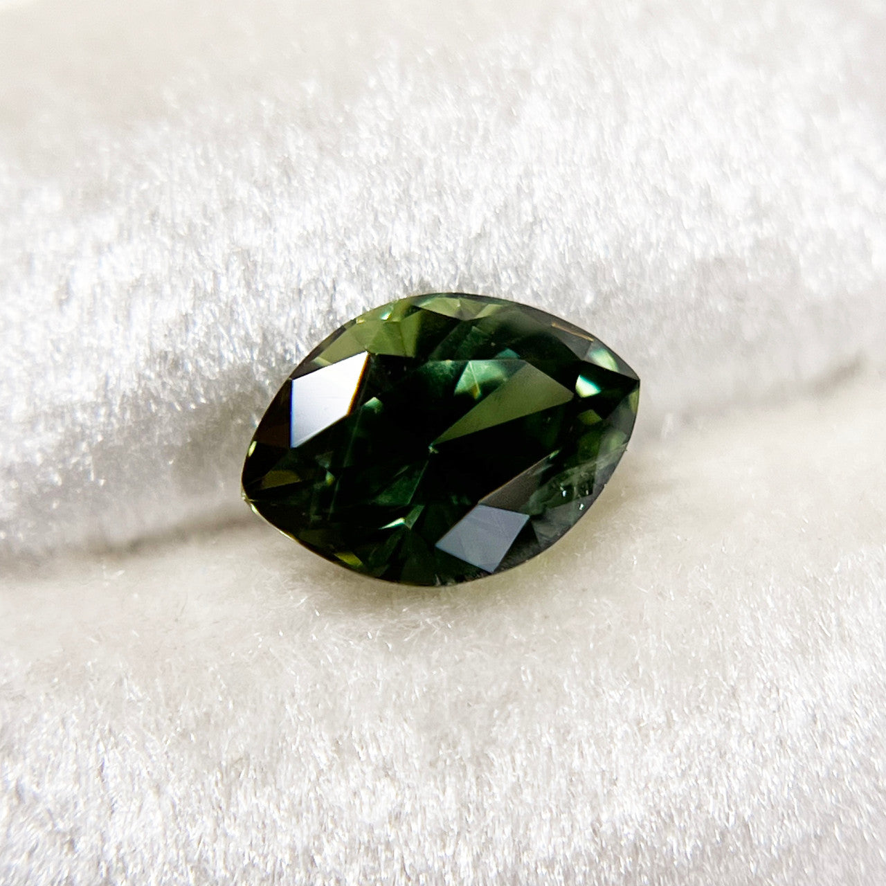 Marquise Brilliant Cut Green Australian Sapphire