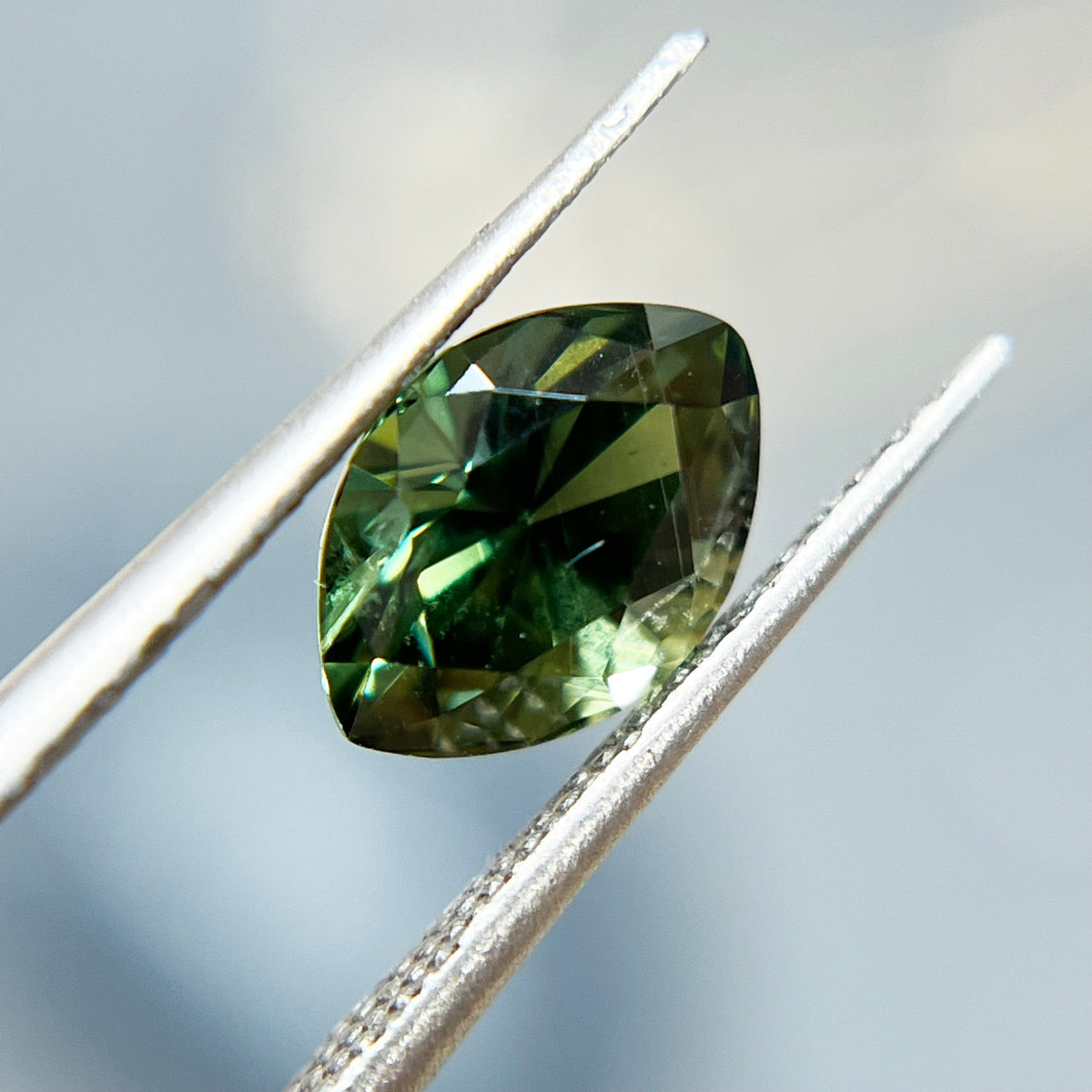 Marquise Brilliant Cut Green Australian Sapphire