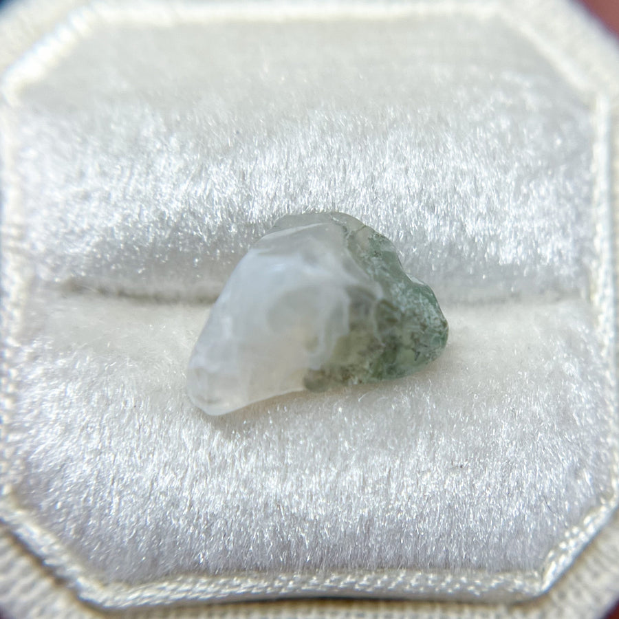 Milky White Uncut Moss Agate - 1156