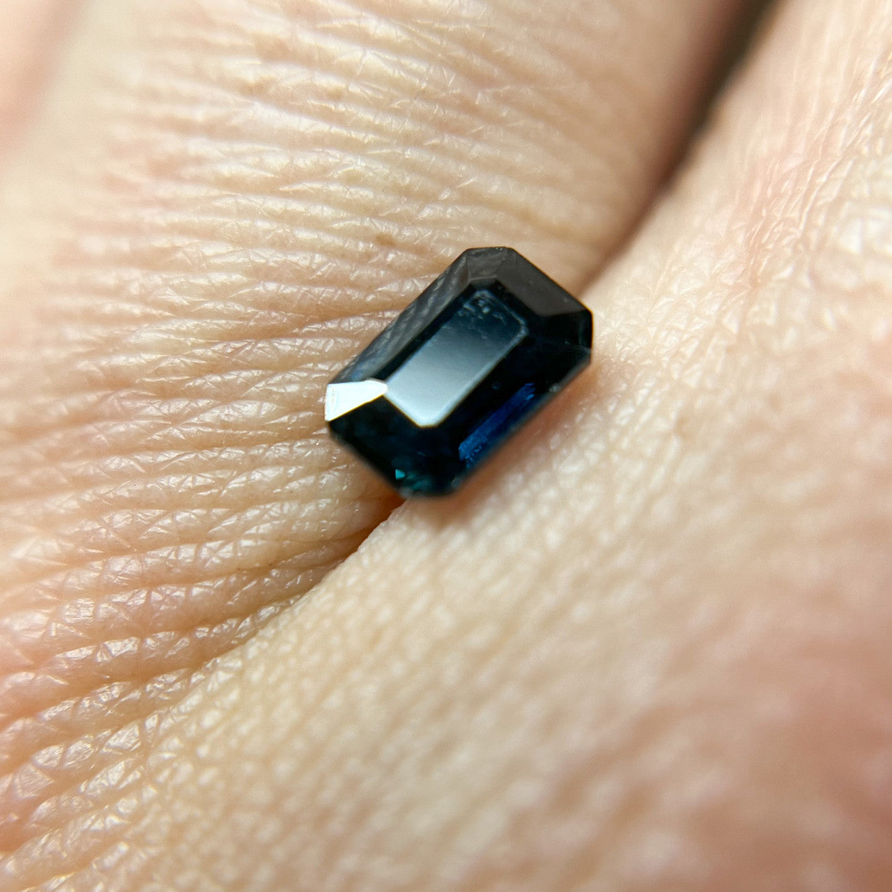 Emerald Cut Blue Sapphire