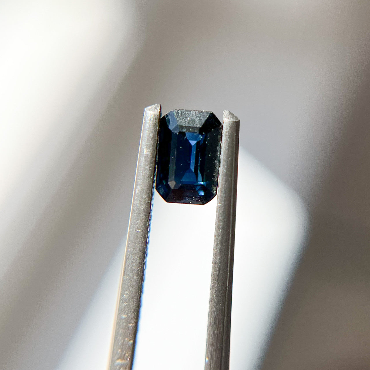 Emerald Cut Blue Sapphire