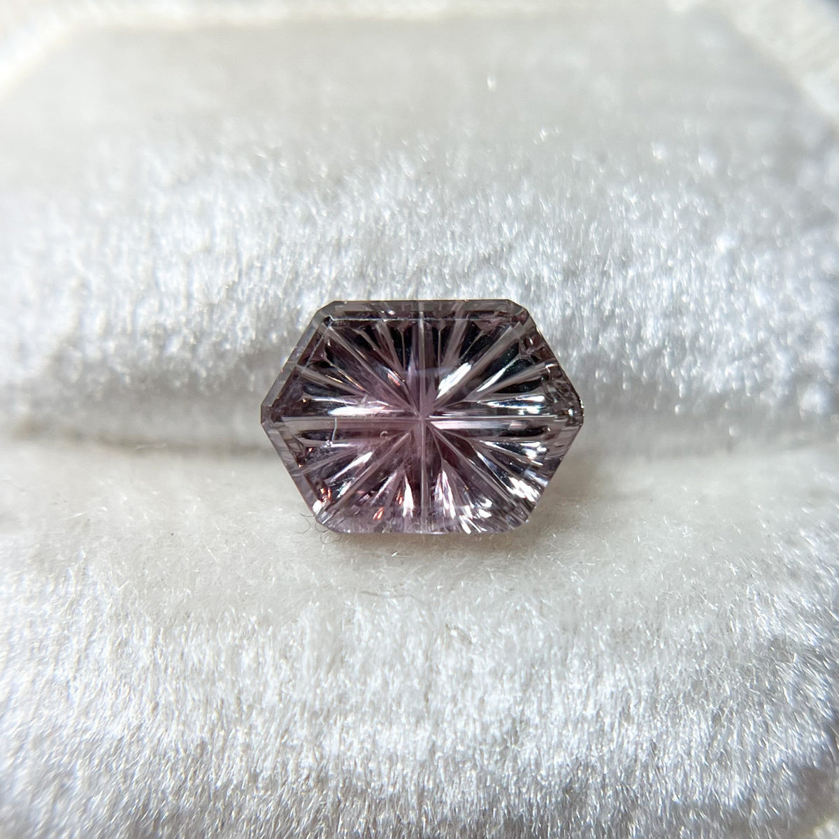 Parti Color Purple Montana Sapphire Hexagon Starbrite™ Cut by John Dyer