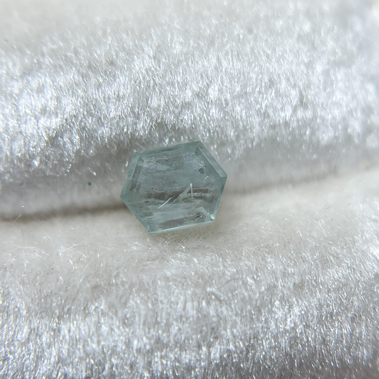 Minty Blue Hexagonal Cut Montana Sapphire