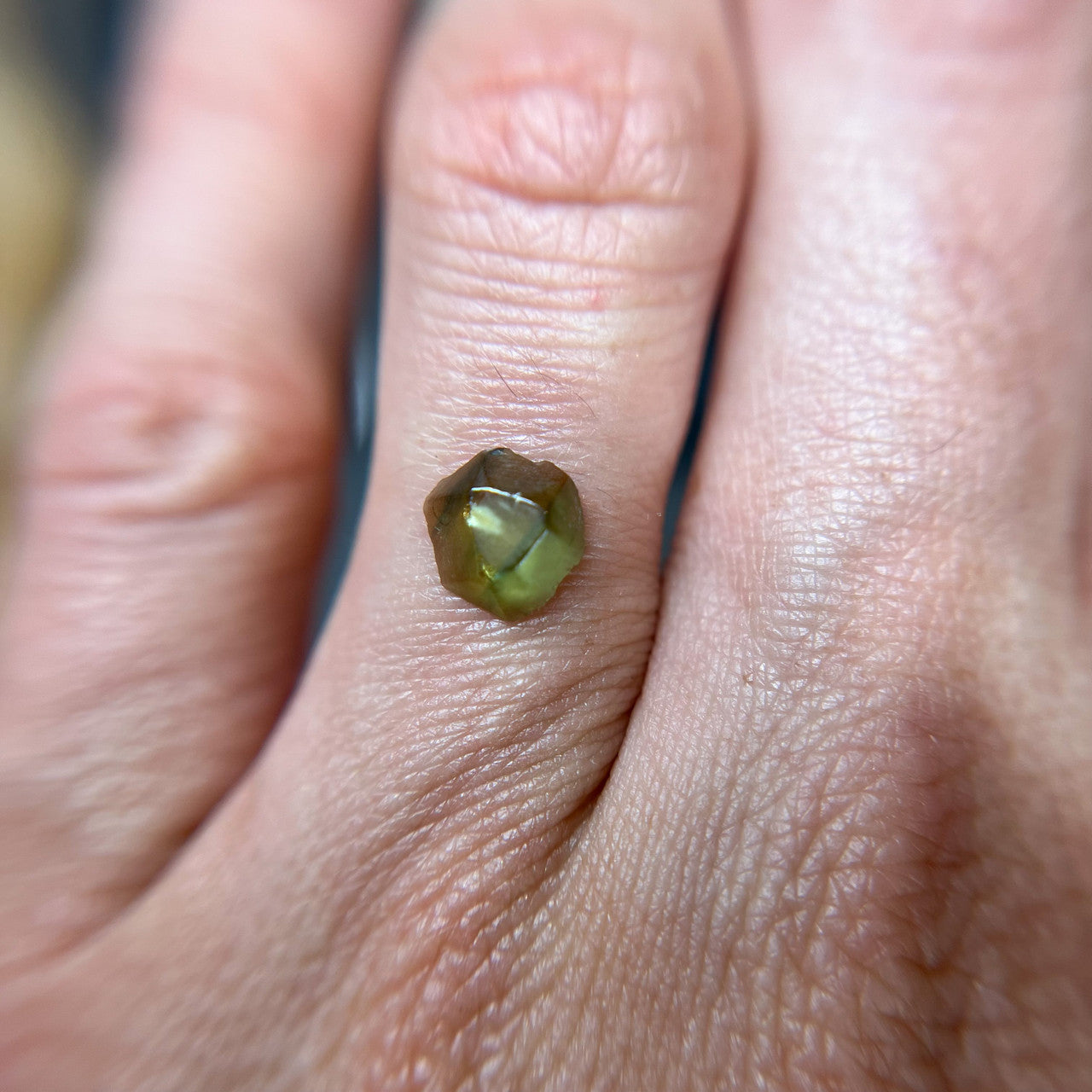 Organically Faceted Rough Australian Bright Green Sapphire